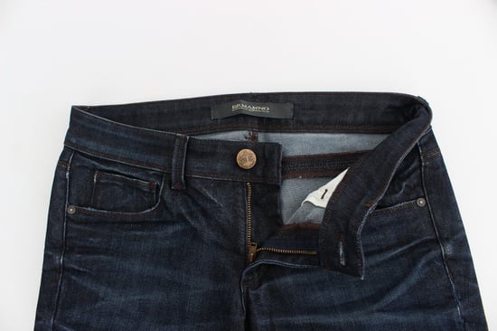Ermanno Scervino Blaue Slim Jeans Denim Hose Enger Schnitt Stretch - Image 5