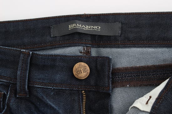 Ermanno Scervino Blaue Slim Jeans Denim Hose Enger Schnitt Stretch - Image 6