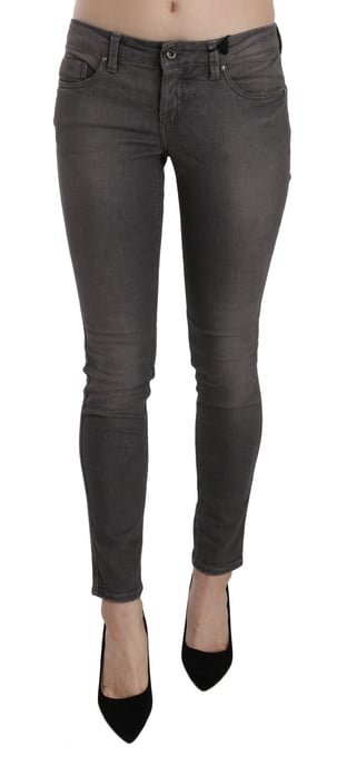 Costume National Graue gewaschene Low-Waist Skinny Jeans - Image 2