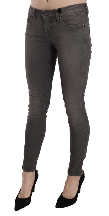 Costume National Graue gewaschene Low-Waist Skinny Jeans - Image 5