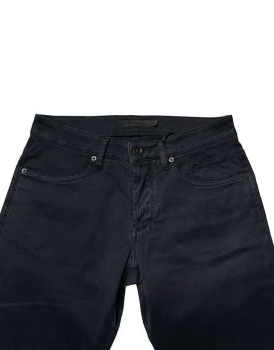 Siviglia Schwarze Mid-Waist Baumwoll Skinny Denim Herrenhose Jeans - Image 5