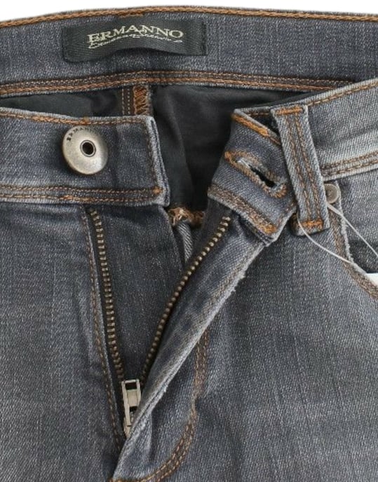 Ermanno Scervino Graue Slim Jeans Denim-Hosen Schmale Beine Stretch - Image 5