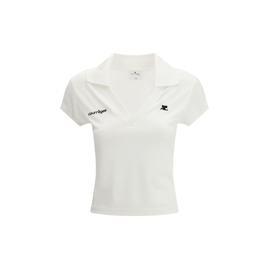 Courrèges Weißes Baumwoll-Polohemd - Image 1