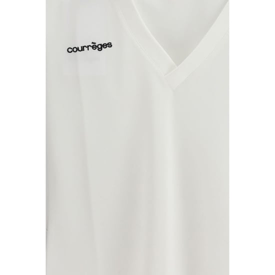 Courrèges Weißes Baumwoll-Polohemd - Image 3