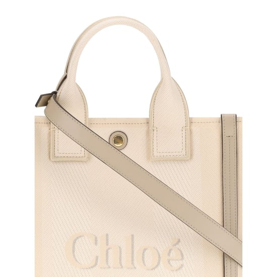 Chloé Beiger Baumwollhandtasche - Image 4