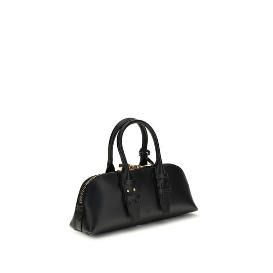 PINKO schwarze Kalbsleder Bos Taurus Handtasche - Image 3