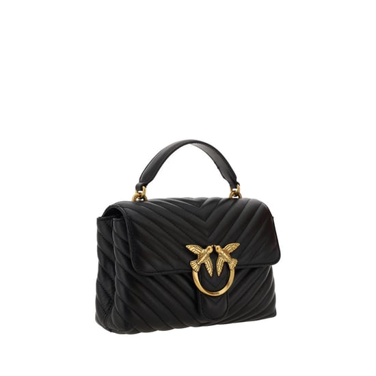 PINKO Schwarze Kalbsleder Bos Taurus Handtasche - Image 2