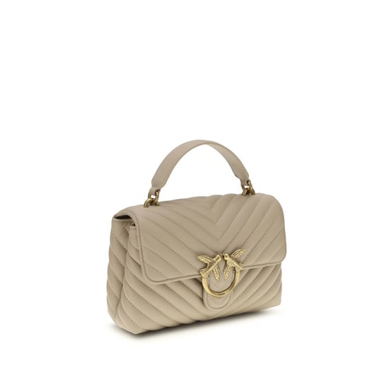 PINKO Beigefarbene Kalbsleder Bos Taurus Handtasche - Image 2