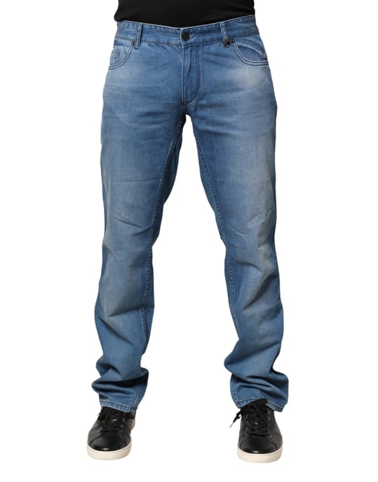 Verri Blue Gewaschene Baumwolle Skinny Fit Herren Denim Hose Jeans - Image 2