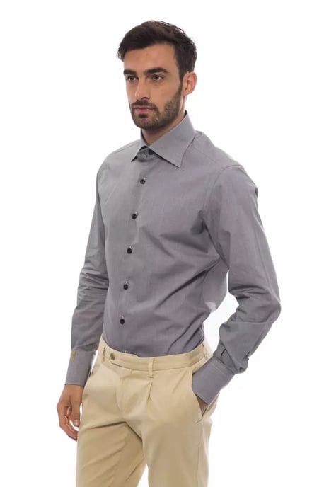 Billionaire Italian Couture Schwarzes Baumwollhemd für Herren - Image 2