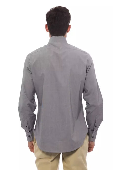 Billionaire Italian Couture Schwarzes Baumwollhemd für Herren - Image 3