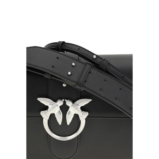 PINKO Schwarze Leder-Umhängetasche - Image 4