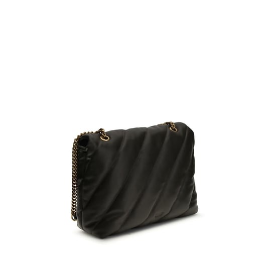 PINKO Bicolor Kalbleder Bos Taurus Schultertasche - Image 3
