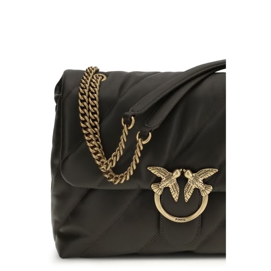PINKO Bicolor Kalbleder Bos Taurus Schultertasche - Image 4