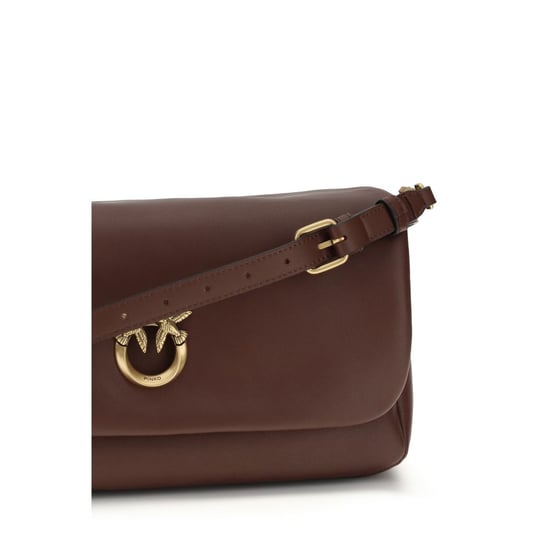 PINKO Schultertasche aus braunem Kalbsleder Bos Taurus - Image 4