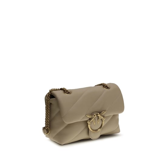 PINKO Beige Kalbleder Bos Taurus Schultertasche - Image 2