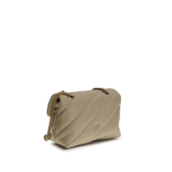 PINKO Beige Kalbleder Bos Taurus Schultertasche - Image 3
