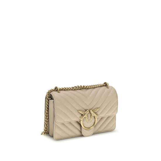 PINKO Beige Kalbsleder Bos Taurus Schultertasche - Image 2