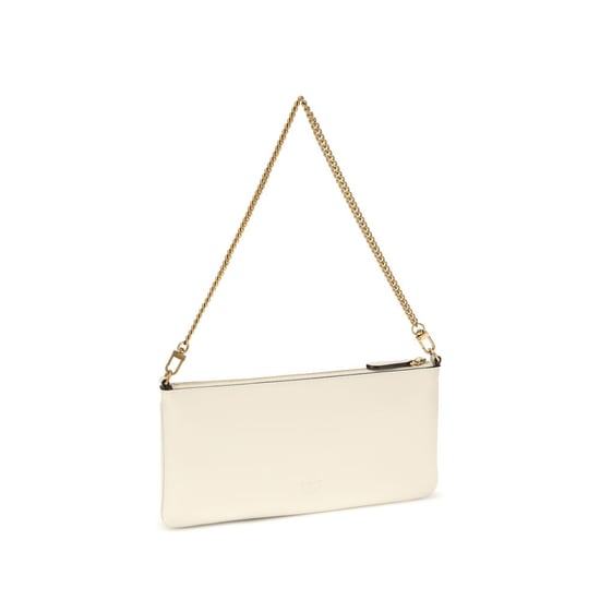 PINKO Weiße Kalbleder Bos Taurus Schultertasche - Image 3