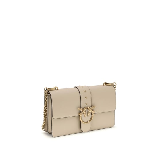 PINKO Beiger Kalbsleder Bos Taurus Schultertasche - Image 2