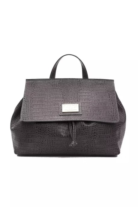 Pompei Donatella Graue Leder Damen Schultertasche - Image 1