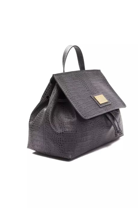 Pompei Donatella Graue Leder Damen Schultertasche - Image 2