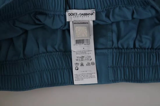 Dolce & Gabbana Blaue Baumwolle Reguläre Boxershorts Unterwäsche - Image 4