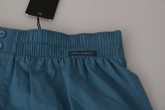 Dolce & Gabbana Blaue Baumwolle Reguläre Boxershorts Unterwäsche - Image 5