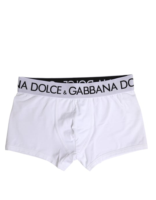 Dolce & Gabbana Weiße Baumwollstretch Reguläre Boxershorts Unterwäsche - Image 2
