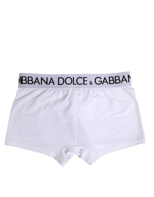 Dolce & Gabbana Weiße Baumwollstretch Reguläre Boxershorts Unterwäsche - Image 3