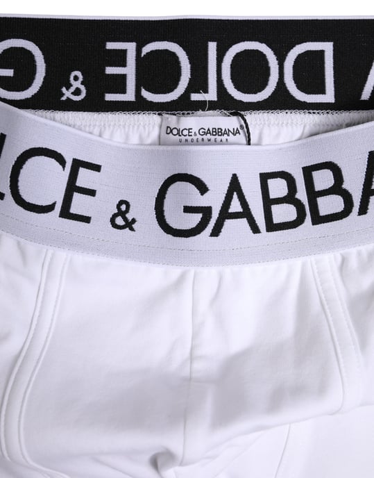 Dolce & Gabbana Weiße Baumwollstretch Reguläre Boxershorts Unterwäsche - Image 4