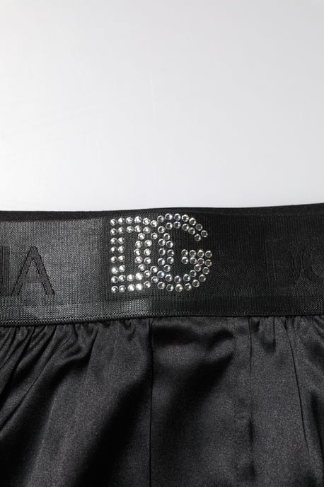 Dolce & Gabbana Schwarze Logo-Taillenshorts Boxershorts Unterwäsche - Image 3