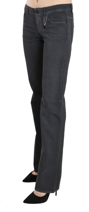 Costume National Graue Niedrigbund Gerade Denim Hose Jeans - Image 4