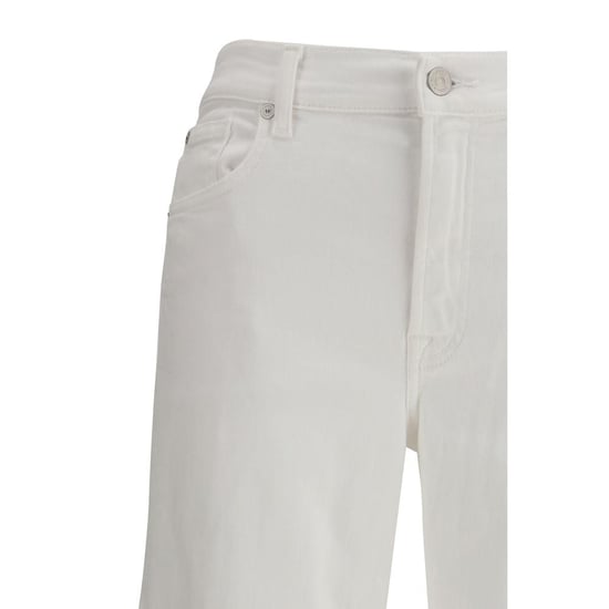 7FOR Weiße Baumwolle Straight-Leg Jeans - Image 3
