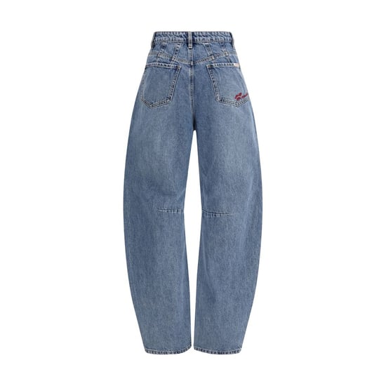 Selbstportrait Blaue Baumwoll-Relaxed-Fit-Jeans - Image 2