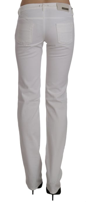 Costume National Weiße Baumwoll Slim Fit Gerade Jeanshose - Image 3