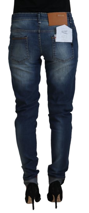 Acht Blue Washed Baumwoll Slim Fit Damenjeans - Image 3