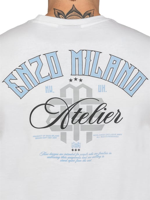 Enzo Milano | Herren Atelier Druck T-Shirt - Image 2