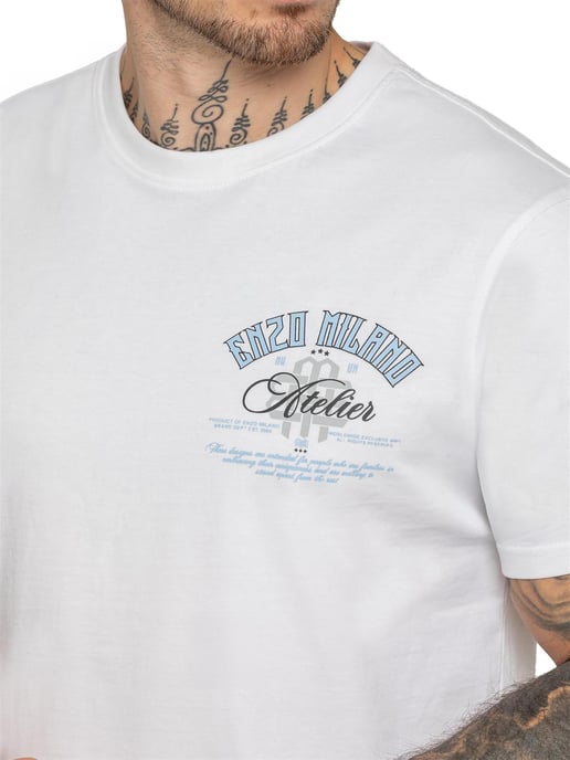 Enzo Milano | Herren Atelier Druck T-Shirt - Image 4