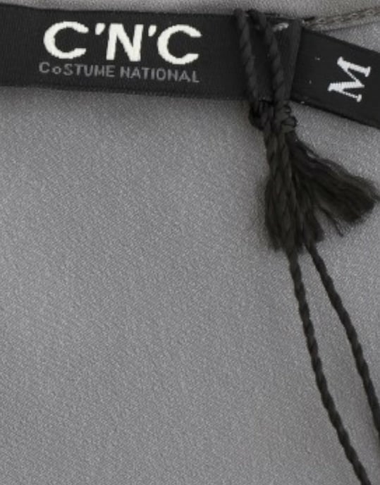 Costume National Graues V-Ausschnitt Langarm-T-Shirt - Image 6