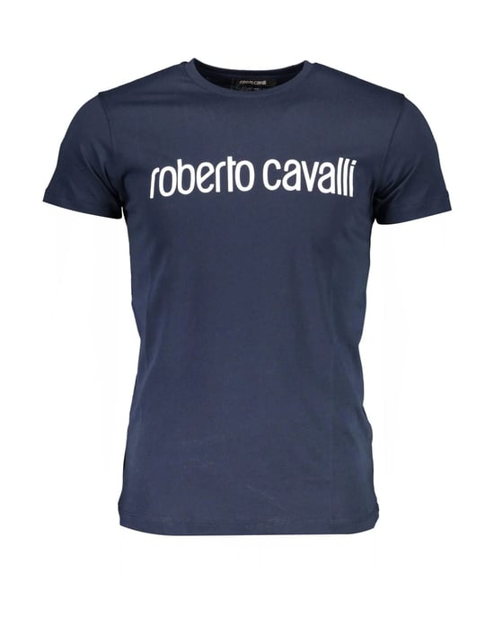 Roberto Cavalli Blaues Baumwoll-T-Shirt - Image 1