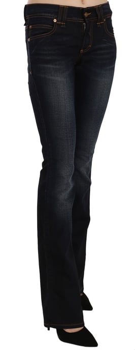 John Galliano Blau gewaschene Mid-Waist Regular Leg Bootcut-Denimjeans - Image 5