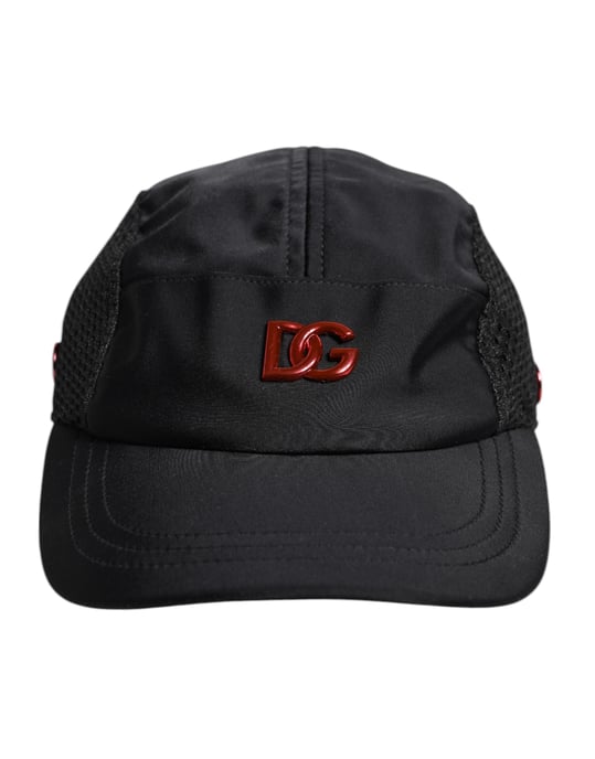 Dolce & Gabbana Schwarze Nylon DG Logo 6-Panel Baseballmütze - Image 2