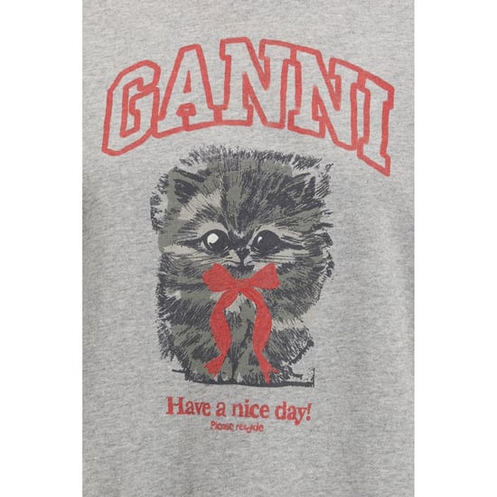 Ganni Graues Baumwoll-Sweatshirt - Image 3