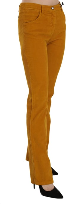 Costume National Orange Hohe Taille Gerade Hose - Image 3