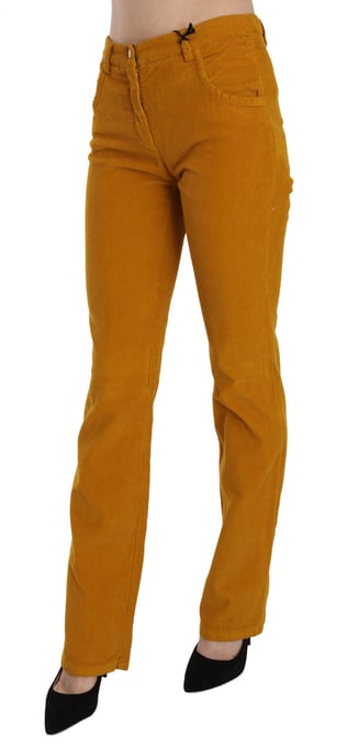 Costume National Orange Hohe Taille Gerade Hose - Image 4