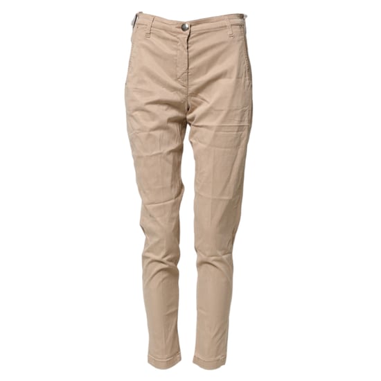 Jacob Cohen Beigefarbene Lyocell Skinny High Waist Chino Freizeit-Hose - Image 2