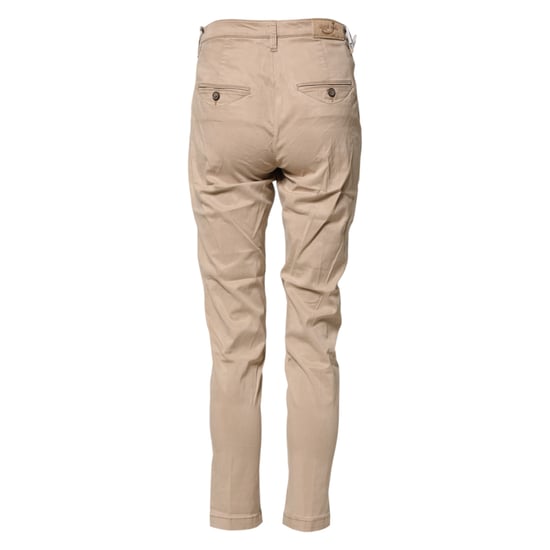 Jacob Cohen Beigefarbene Lyocell Skinny High Waist Chino Freizeit-Hose - Image 3