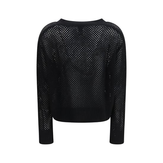 Allude Schwarzer Fleece-Wollcardigan - Image 2
