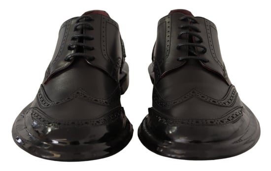 Dolce & Gabbana Schwarze Leder Oxford Wingtip Formelle Derby-Schuhe - Image 2